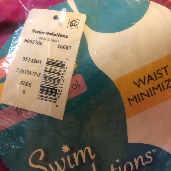 Swim Solutions Shirred One-Piece Swimsuit - Picture 4 of 5